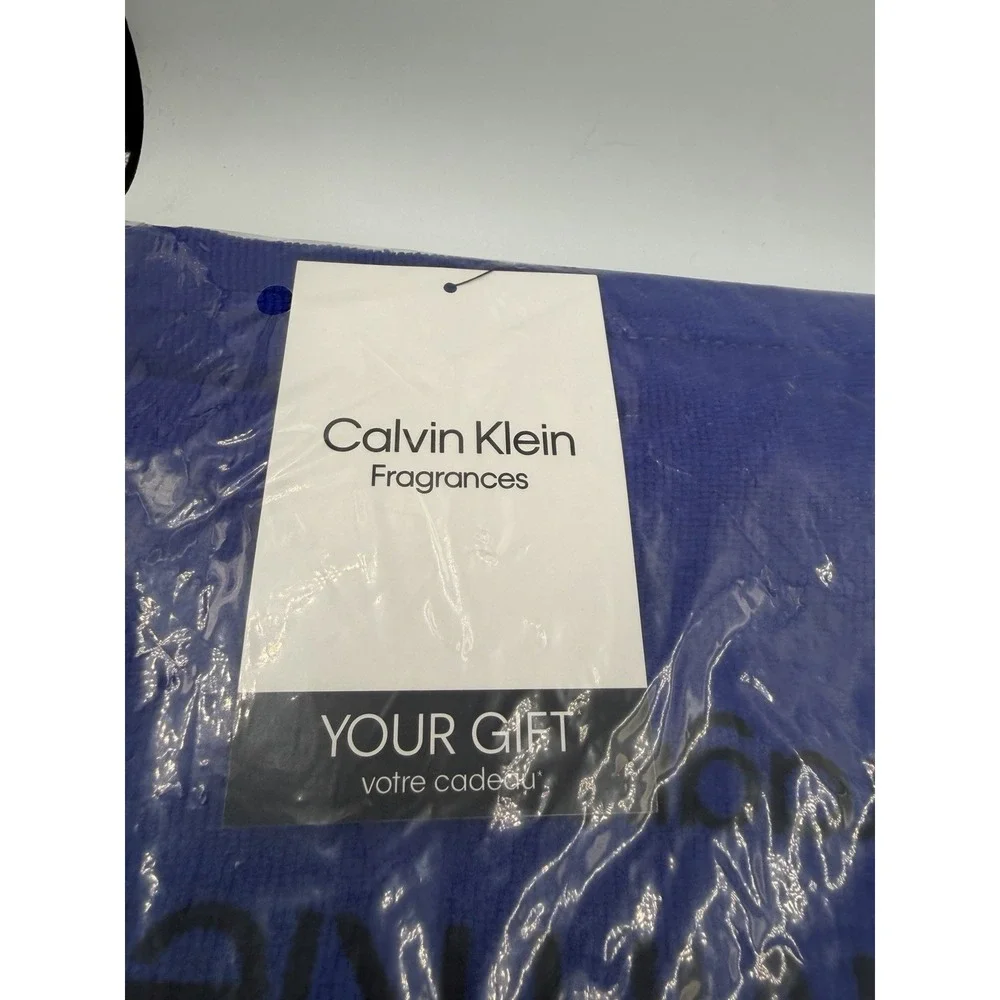 Calvin Klein fragrance Beach Towel in Ombré blue NWT SEALED